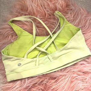 Lululemon Energy Sports Bra Size 10 Medium Light Lime Green